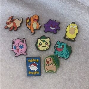 Pokemon croc shoe clog charm set of nine new